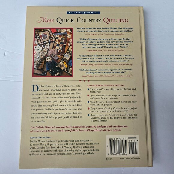 More Quick Country Quilting By Debbie Mumm Hardcover 60 Fast & Fun Projects - Picture 5 of 16